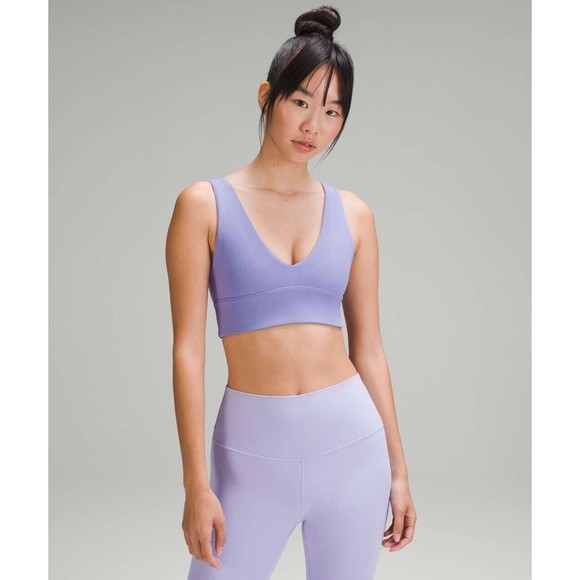 lululemon athletica Other - Lululemon Align V-Neck Bra *Light Support, A/B Cup - Dark Lavender Size 8